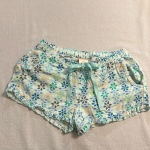 Jasmine & Ginger Flannel Sleep Shorts - Mint Green